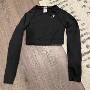 Gymshark Black Long Sleeve Crop Top